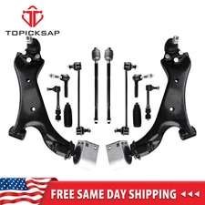 12Pcs Front Lower Control Arms Ball Joints Kit for 2010-2017 Equinox GMC Terrain