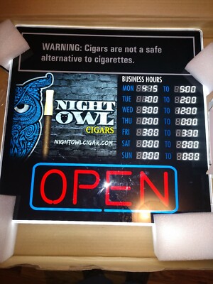 Night Owl Cigars Cigar tobacco store Sign