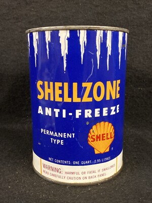 Shellzone Antifreeze Anti-freeze 1 Qt Empty Metal Can Quart | eBay