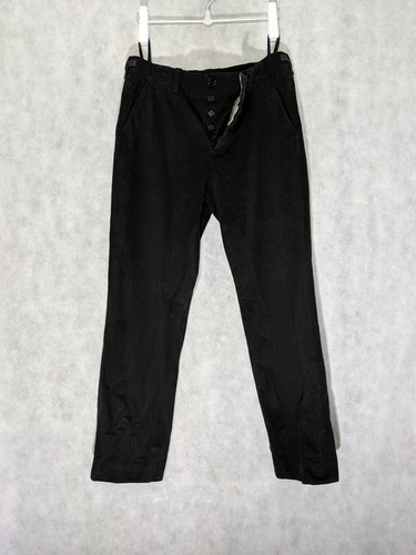 Helmut Lang Pantalones tipo chino de algodón durable negro Vintage Correas  de lado 50 Italia | eBay