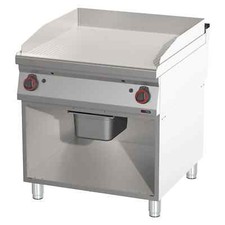 Gas-Griddleplatte Standger&auml;t mit Unterbau Grillplatte Bratplatte gerillt 16 kW