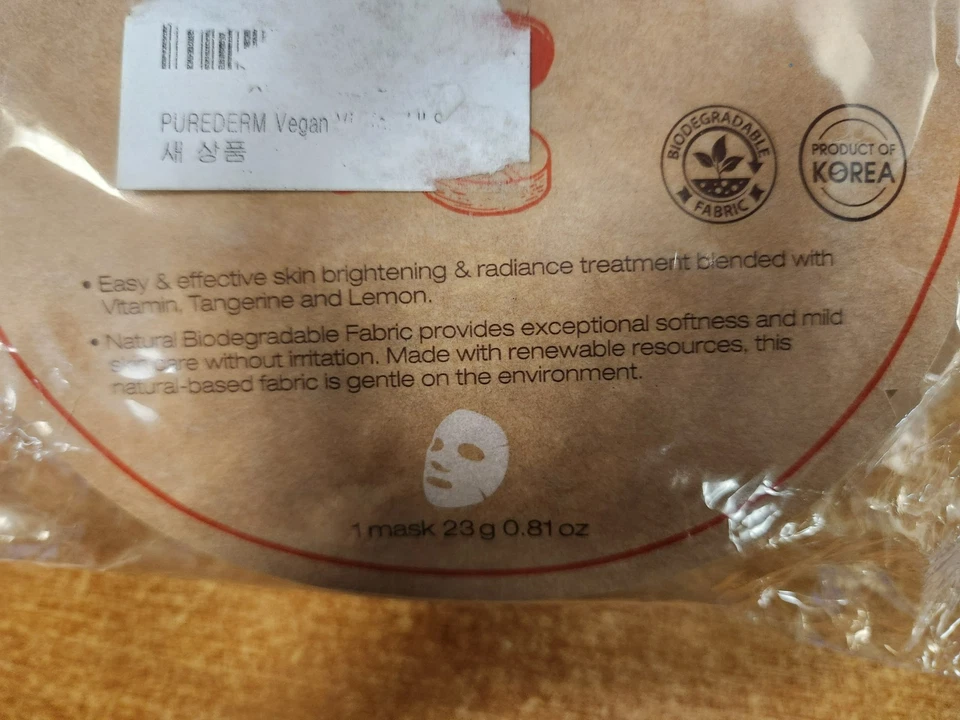 12 Pack: Purederm Vegan Vitamin Sheet Mask - Exp. 12/31/25 -   E2D - Image 3 of 4