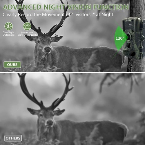 2.7K HunterCam Trail Camera with Night Vision and IP66 Waterproof for Hunting - 第 12/16 張圖片