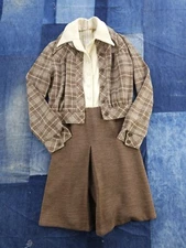 Vintage 1960s Jonathan Logan Two Piece Dress Set Wool Tight Knit Mod Style S/M