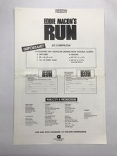 EDDIE MACON RUN Pressbook 1983 5 Pages 12x18 Movie Poster Art Kirk Douglas 1017
