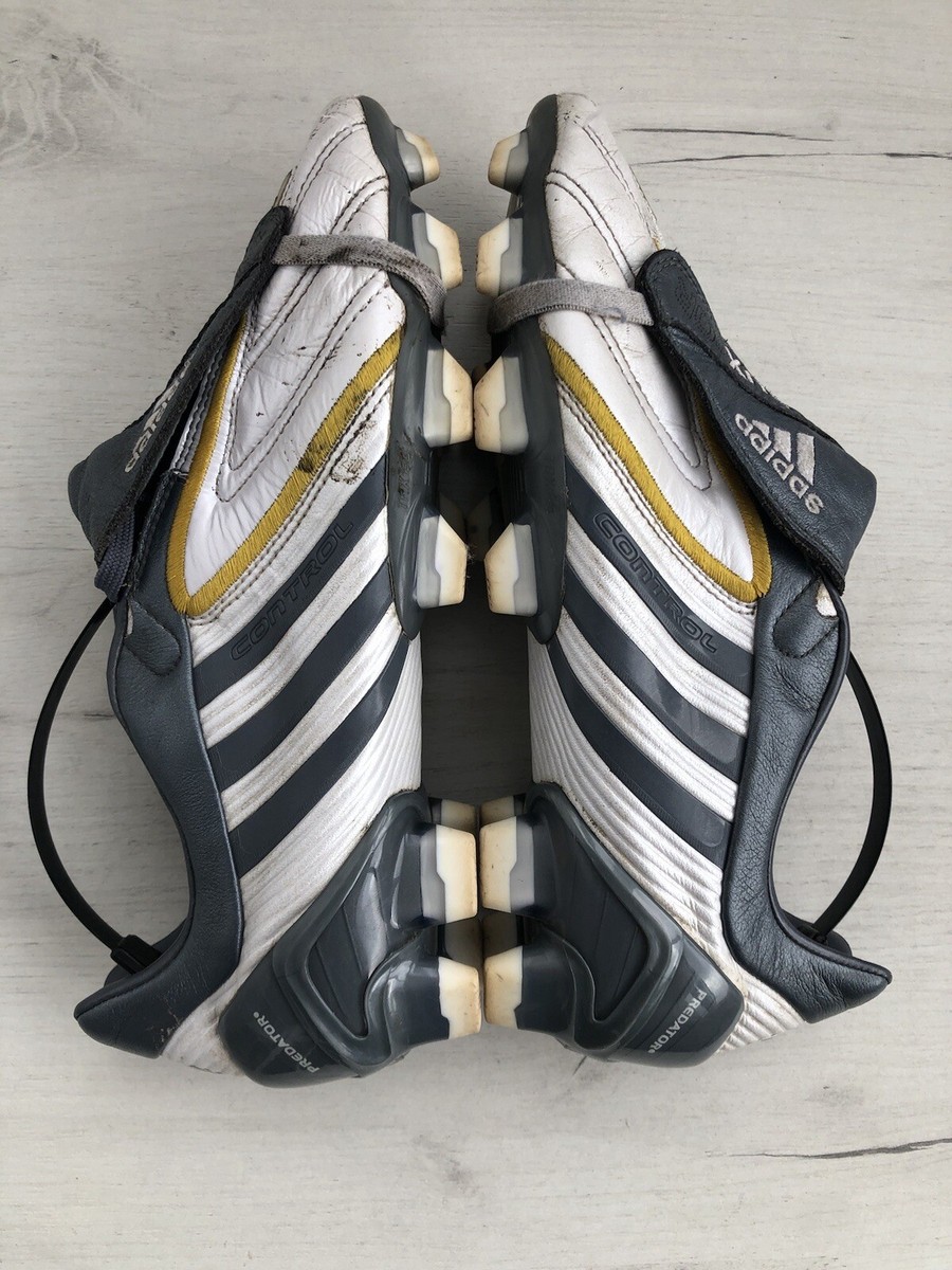 Adidas Predator Powerswere FG White Leather US8 1/2 UK8 EUR42