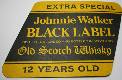 Johnnie Walker Black Label ''Old Scotch Whisky 12 Years Old'' Bierdeckel A