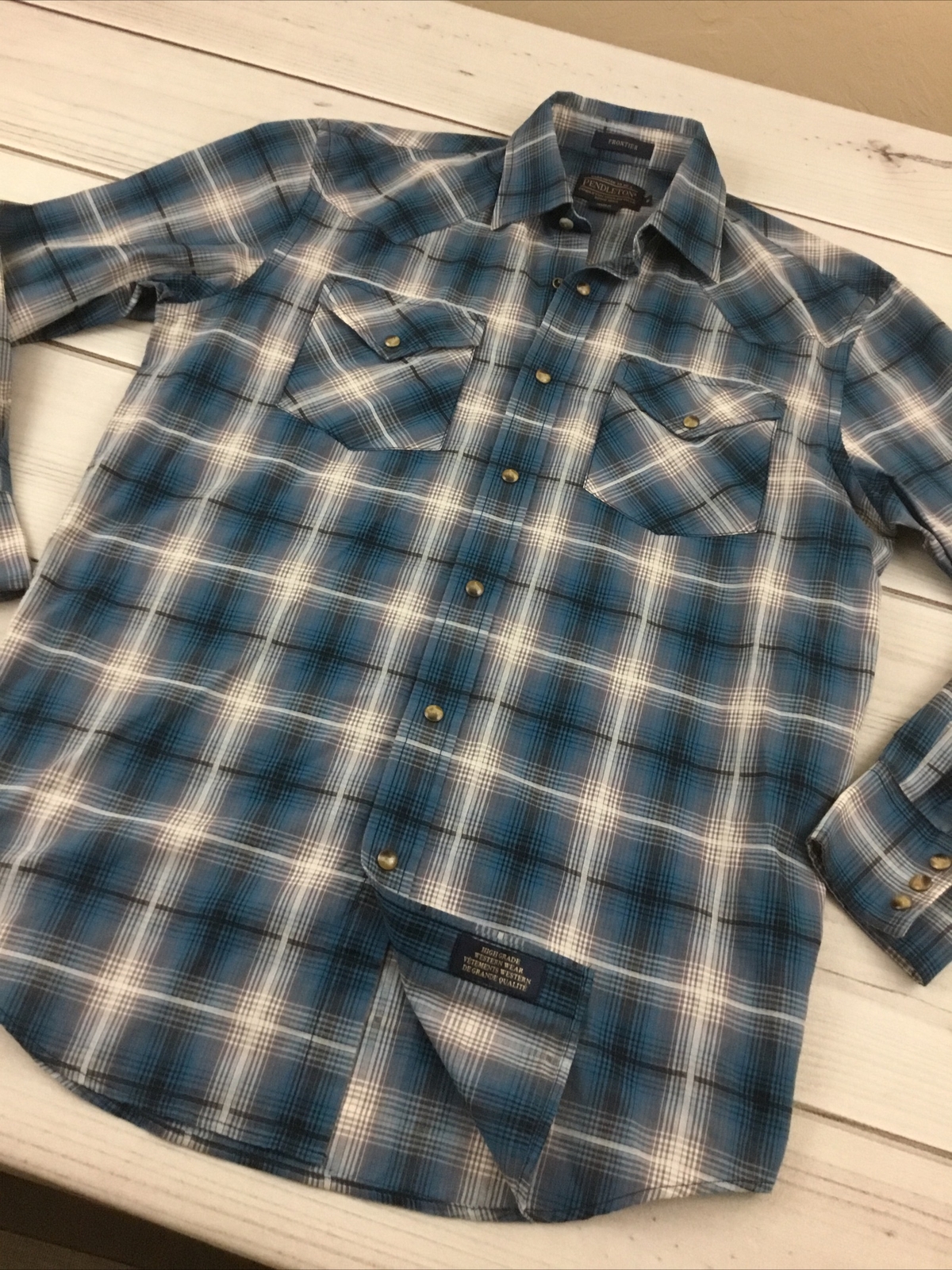 PENDLETON FRONTIER SHIRT WESTERN SNAP BUTTON DOWN… - image 2