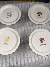 Pottery Barn Outlet Set of 4 Appetizer Snack Dessert Plates Vegetable Images