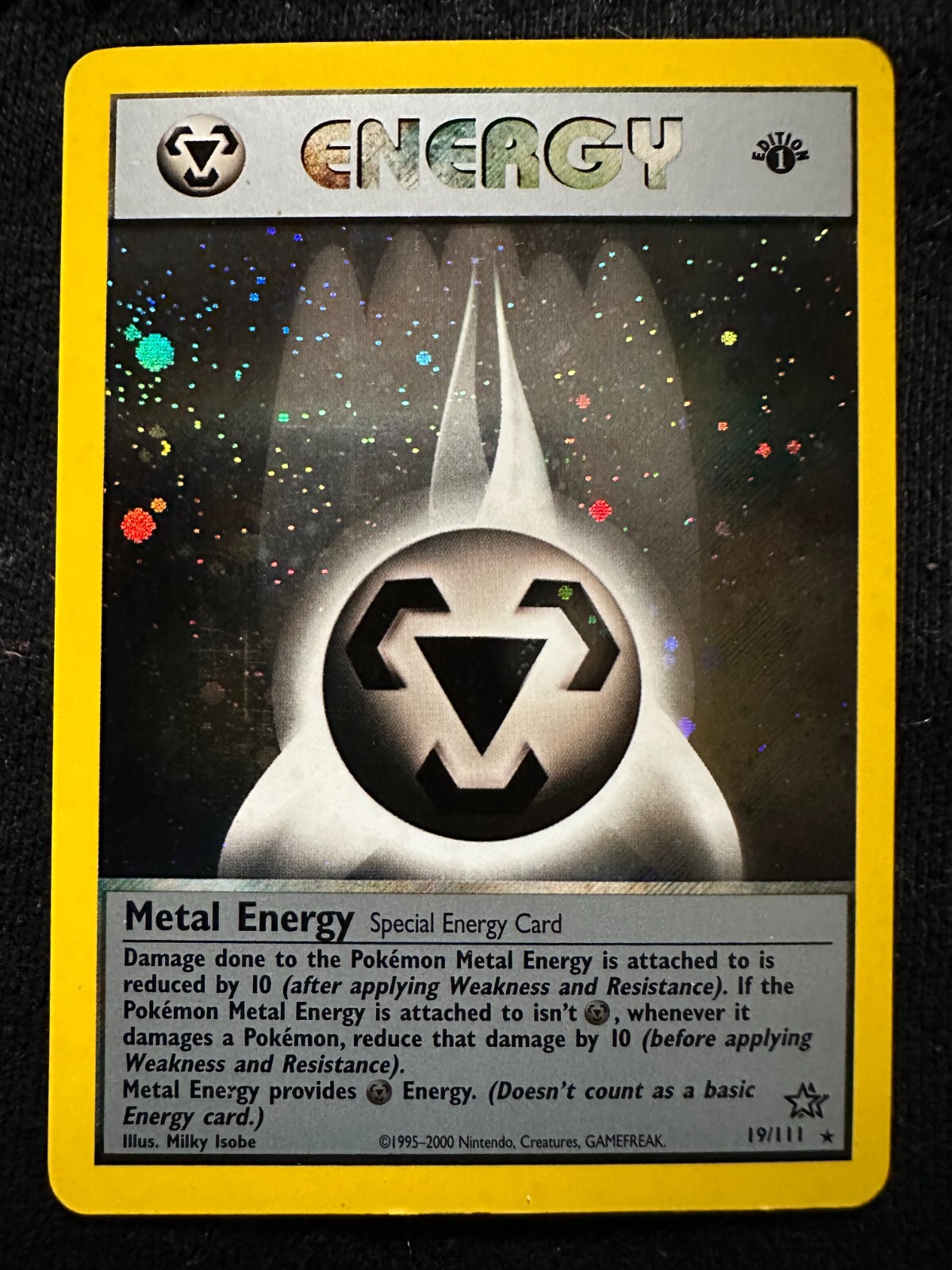 Metal Energy 1st Edition NM-Mint 19/111 Holo Neo Genesis pokemon card - NM