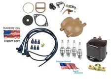 Complete Ignition Tune up kit Ford 9N 2N 8N Tractor 12V Front Mount Distributor 