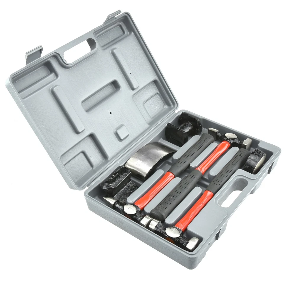 Juego de martillos y carretillas de carrocería automática de alta resistencia Neiko 20709A, 7 piezas | Kit de reparación para Foto 2 de 4