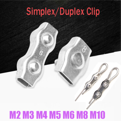 M2 M3-M10 Wire Rope Clip Simplex/Duplex Cable Rigging Clamp 316 Stainless Steel