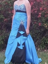 Aspeed Homecoming/Prom Dress. Teal & Black 