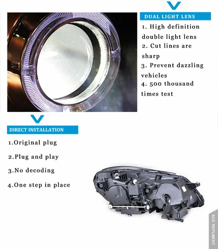 Pair LED Headlight For Benz E Class E211 W212 2014-16 Front DRL Turn Signal Lamp - Picture 19 of 20