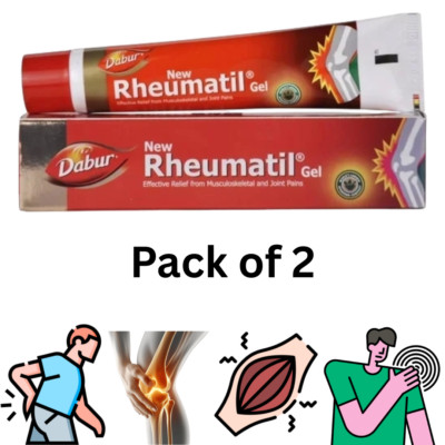 Ayurvedic Dabur Rheumatil Gel for joint Pain Muscle Sprain, Swelling, 30gm 2Pack