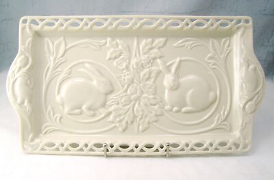 Lenox Chelsea Crossing Bunnies 34cm Canape Tablett Neu W Sticker