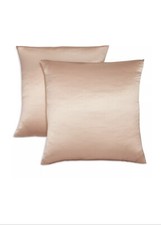 $310 NWT Gingerlily London 100% Silk Solid TWO EURO Pillowcases Rose Pink