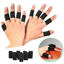 10-50pcs Finger Sleeves Thumb Splint Brace Support Elastic Compression Protector