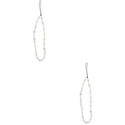 2 PCS Mobiltelefon Lanyard Schmuck Handy-Anhänger Perlen Handgelenkriemen - Zdjęcie 7 z 12