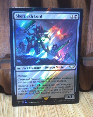 MTG Skorpekh lord SURGE FOIL - WARHAMMER 40000, RARE Necron - NM Pack Fresh.