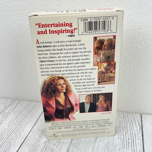 Erin Brockovich + Deep Impact VHS tapes Julia Roberts Elijah Wood Morgan Freeman - Picture 3 of 11