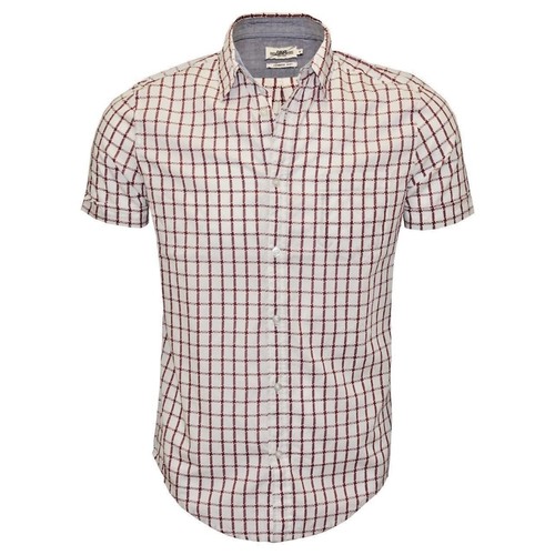 Camisa informal de verano a cuadros de algodón de verano antigua cadena del Reino Unido Para hombres C130 - Imagen 3 de 9