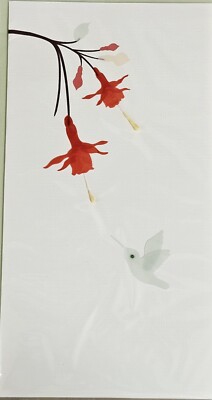 Papyrus Blank Card (Hummingbird)With Flowers Blank Inside Any Occasion 