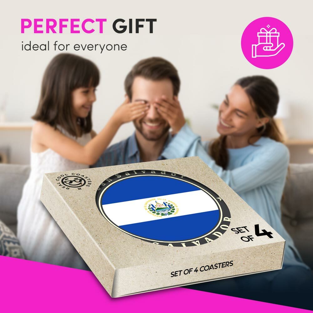 4 x Boxed Square Coasters El Salvador Flag Central America 9235 eBay