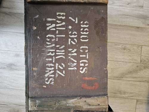 Wood Ammo Box Sept 30 1949 Haerens Ammunitions Arsenal 7.92 Mm M45 E - Picture 3 of 5