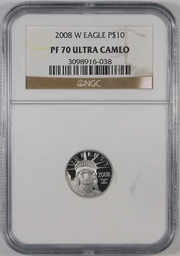 2008-W $10 Proof Platinum 1/10 Oz. Eagle NGC PF70 Ultra Cameo