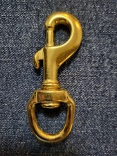 3-1/4 Inch Solid Brass Swivel Bolt Snap Hooks 5/8 Inch Swivel Eye Clip SWL 95
