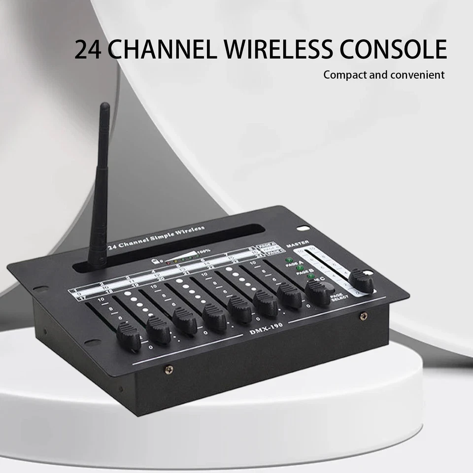 24 channel 2.4G wireless dmx controller battery console for dj stage light - Image 4 of 4