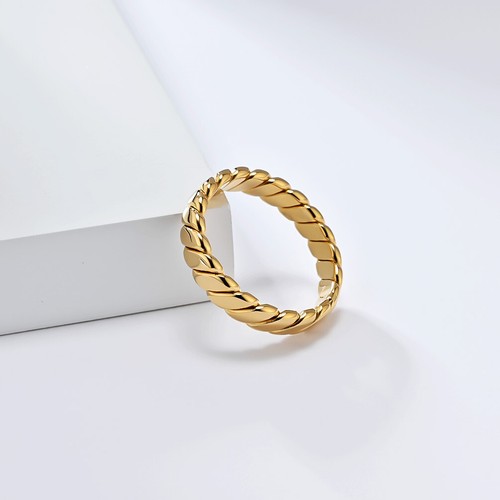 4.5mm Silver/Gold Band Rings Men Women's Stainless Steel Wedding Engagement Ring - Picture 9 of 10