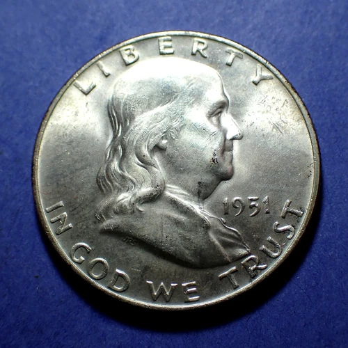 1951-D Franklin Half  BU+