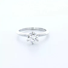 Solitaire Engagement Ring Classic 14K Gold 1.22 CT Round Lab-Grown Diamond I VS2