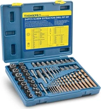 Screw & Bolt Extractor Set and Left Hand Drill Bit Kit,54 PCS Easy 54-piece 
