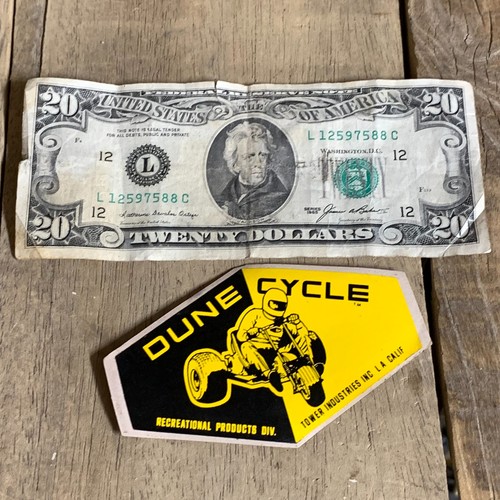 SCARCE OG - Vintage 1970s DUNECYCLE STICKER ATV Santa Fe Springs CA Dune Buggy - Picture 2 of 8