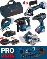 Bosch 18 Volt Profi-Set GSR 18 V-50 GWS 18V-8 GBH 18 V-22 GKS 18 V GST 18V-125 B