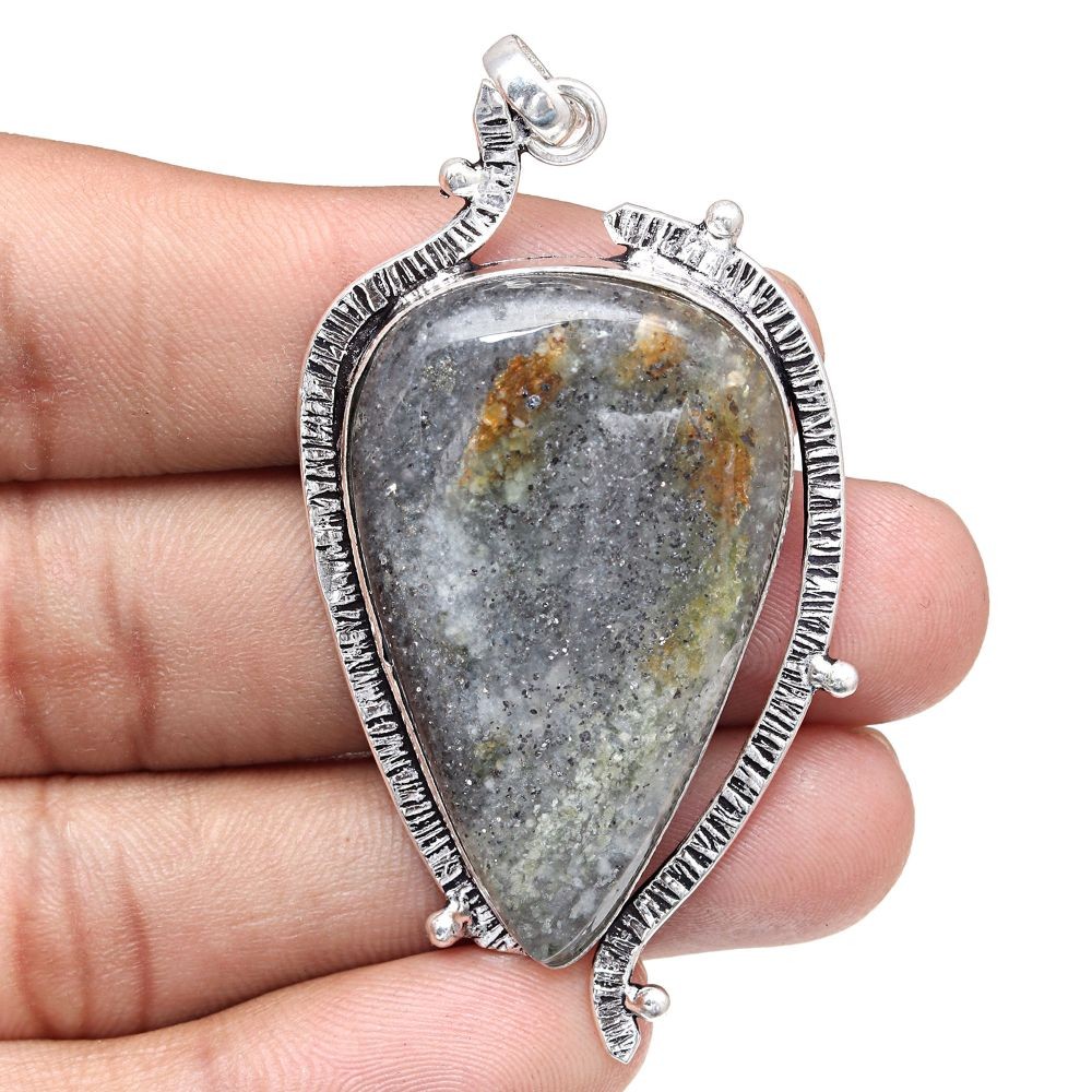 Handmade Montana Agate Gemstone Necklace 2.5 Inches Natural Stone Jewelry