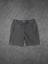 Calvin Klein Black And White Geometric Print Tailored Shorts Size 2
