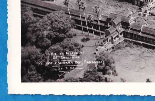 vintage large aerial photo Angkor Vat Cambodia Indochine Cambodge Asia 1936 - Picture 2 of 3