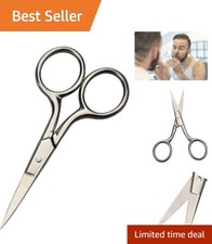 Professional Stainless Steel Grooming Scissors for Facial Ear Eyebrow Trimming