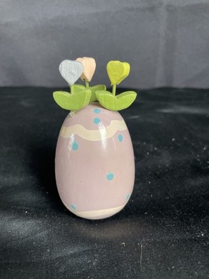 Department 56 Easter Wooden Flower Egg (z10)