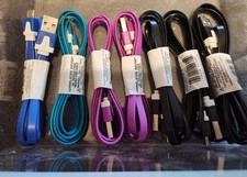 Wireless Gear Micro USB Cable, Purple, 3 ft Tangle Free