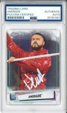 Andrade Signed Autograph Slabbed 2021 WWE Topps Chrome Card PSA DNA
