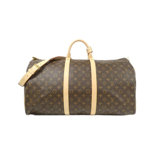 Authentic Louis Vuitton Monogram Keepall Bandouliere 21.7" Boston Bag M41414...