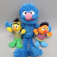 Hasbro Sesame Street Grover, Bert Ernie Mini Plush Stuffed Toy Lot
