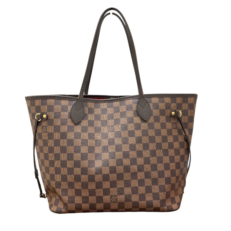 LOUIS VUITTON Neverfull MM Damier Canvas Tote in Brown N51105 #3142