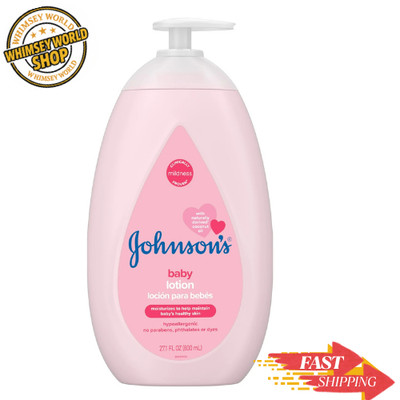 Johnson's Moisturizing Pink Baby Body Lotion with Coconut Oil, 27.1 oz
